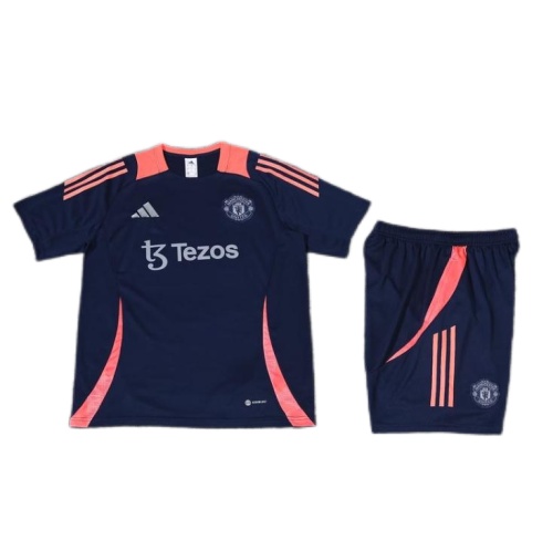 Man Utd 24/25 Navy Blue/Pink Training Kit Jerseys