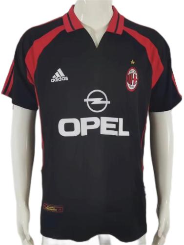 AC Milan 01/02 Third Black Soccer Jersey