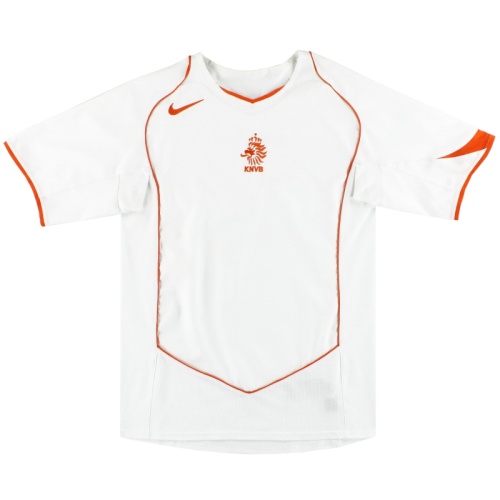 Netherlands 2004 Away White Soccer Jersey