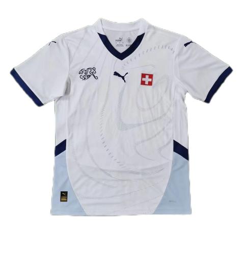 Switzerland 2024 Euro Away White Soccer Jersey