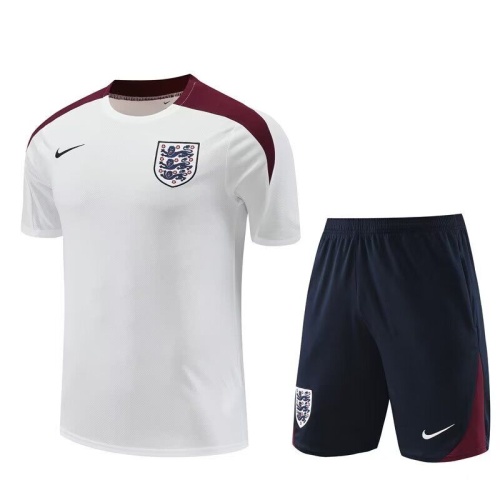 England 24/25 White/Dark Red Training Kit Jerseys