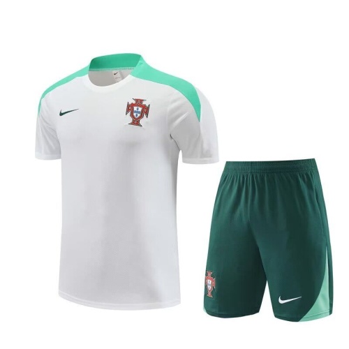 Portugal 24/25 White/Green Training Kit Jerseys