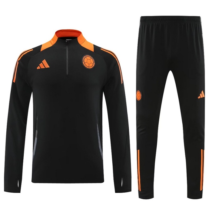 Colombia 24/25 Tracksuit - Black/Orange