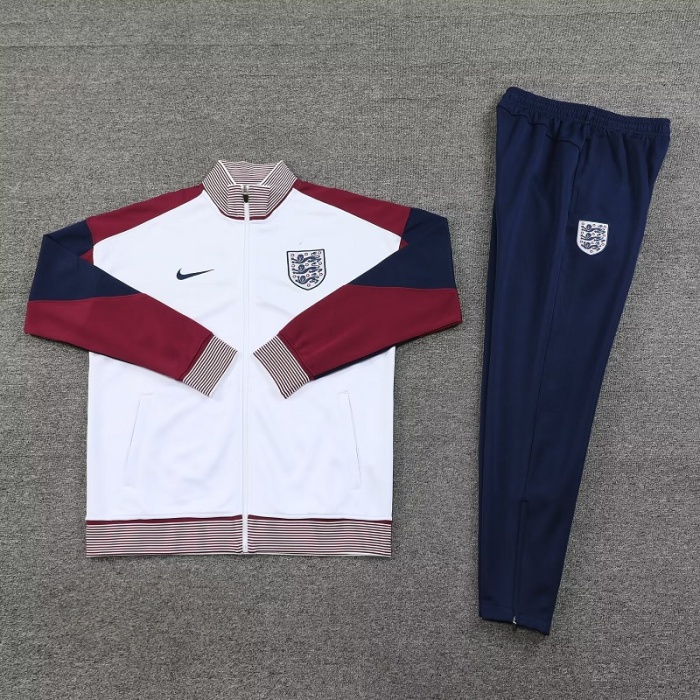 England 24/25 Tracksuit - White/Red/Navy Blue