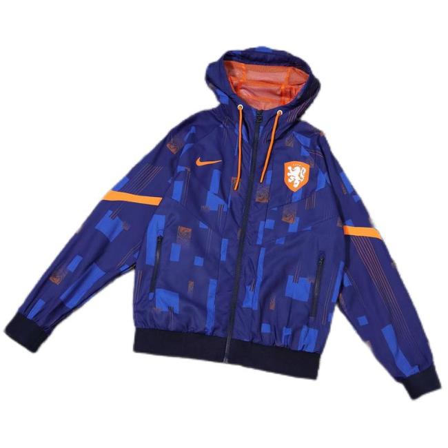 Netherlands 24/25 Wind Coat - Dark Blue/Orange