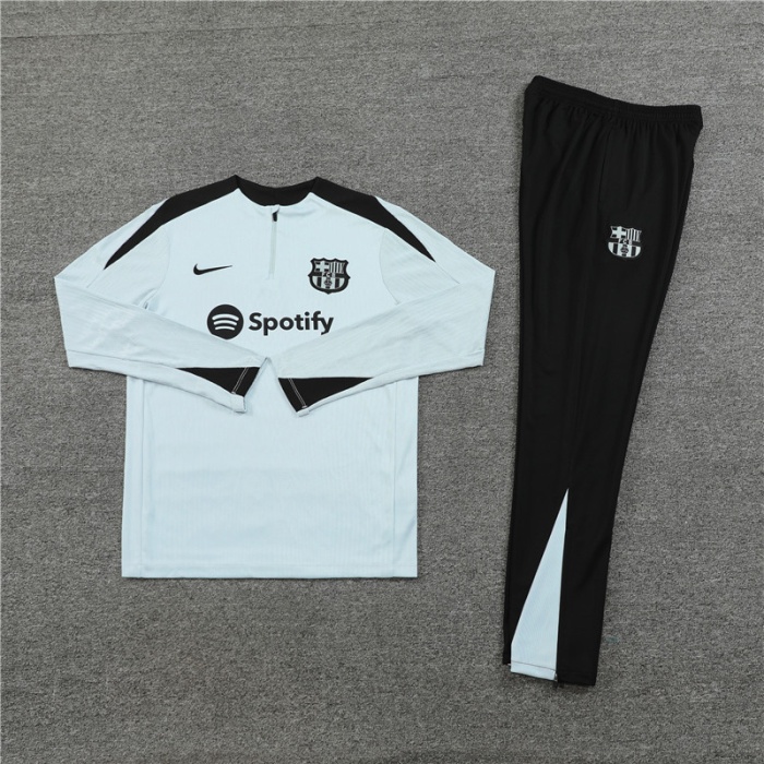 Barcelona 24/25 Tracksuit - Light Grey/Black