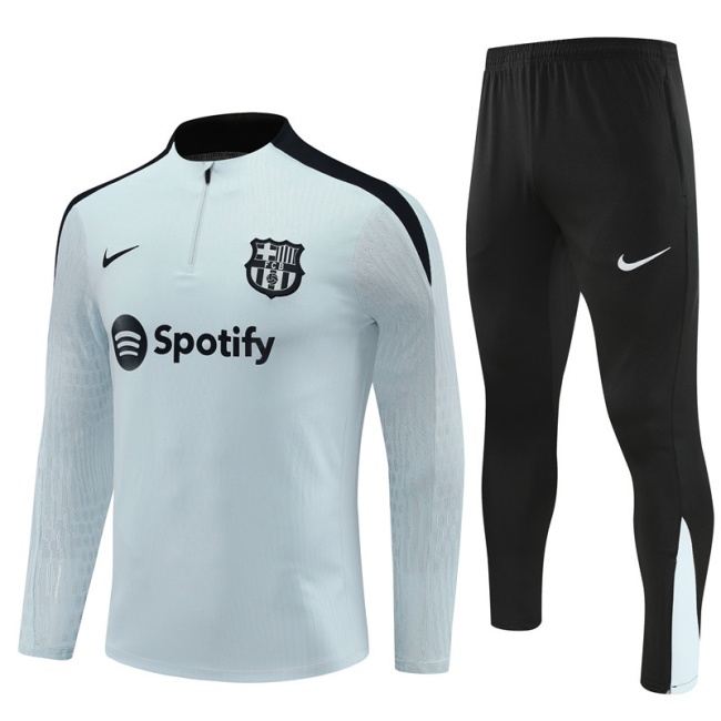 Barcelona 24/25 Tracksuit - Light Grey/Black