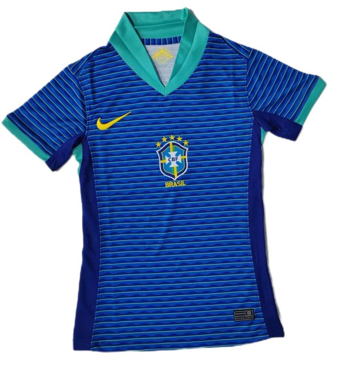 Brazil Woman 2024 Away Blue Soccer Jersey