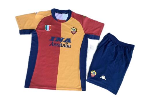 Kids-Roma 01/02 Home Soccer Jersey