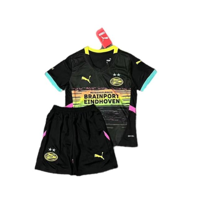 Kids-PSV 24/25 Away Black Soccer Jersey