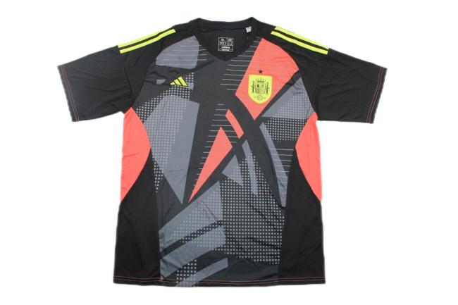 Spain 2024 Euro GK Black Soccer Jersey