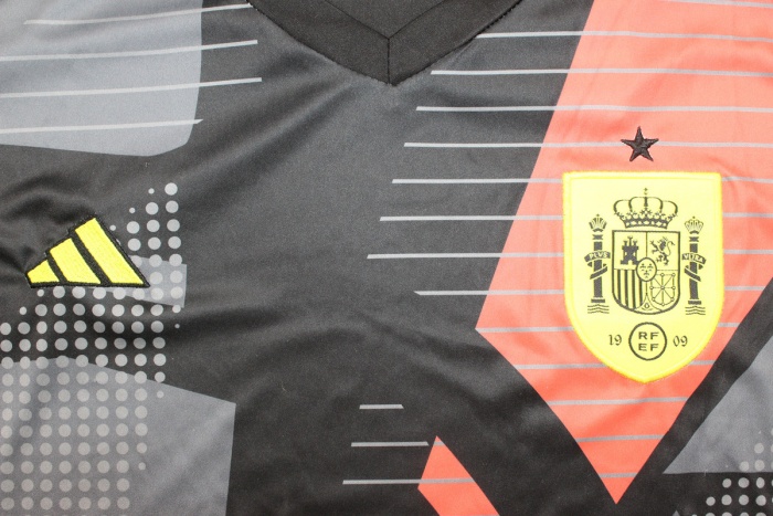 Spain 2024 Euro GK Black Soccer Jersey
