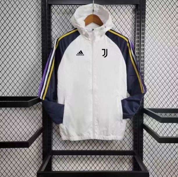 Juventus 24/25 Wind Coat - White/Navy Blue