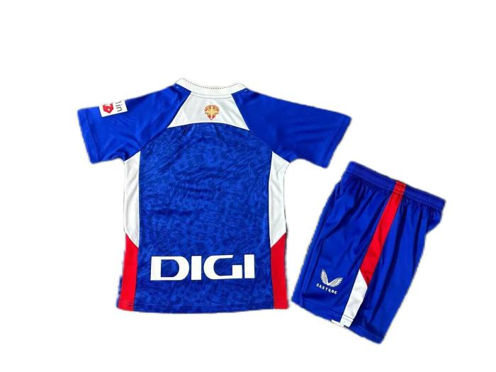 Kids-Athletic Bilbao 24/25 Away Blue Soccer Jersey