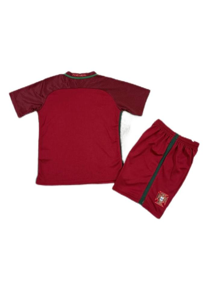 Kids-Portugal 2016 Home Soccer Jersey