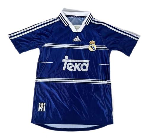 Real Madrid 98/99 Away Dark Blue Soccer Jersey