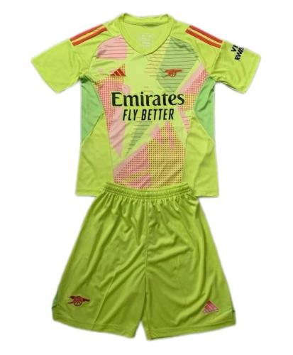 Kids-Arsenal 24/25 GK Green Soccer Jersey