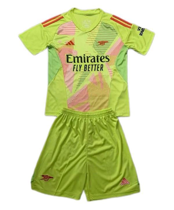 Kids-Arsenal 24/25 GK Green Soccer Jersey