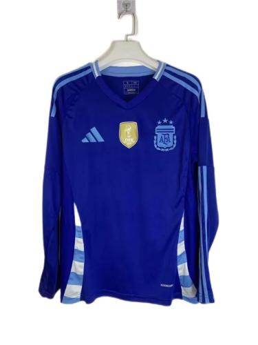 Argentina 2024 Away Blue Long Soccer Jersey