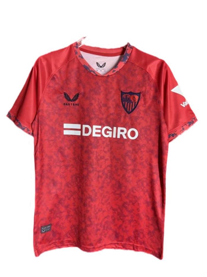 Sevilla 24/25 Away Red Leaked Soccer Jersey