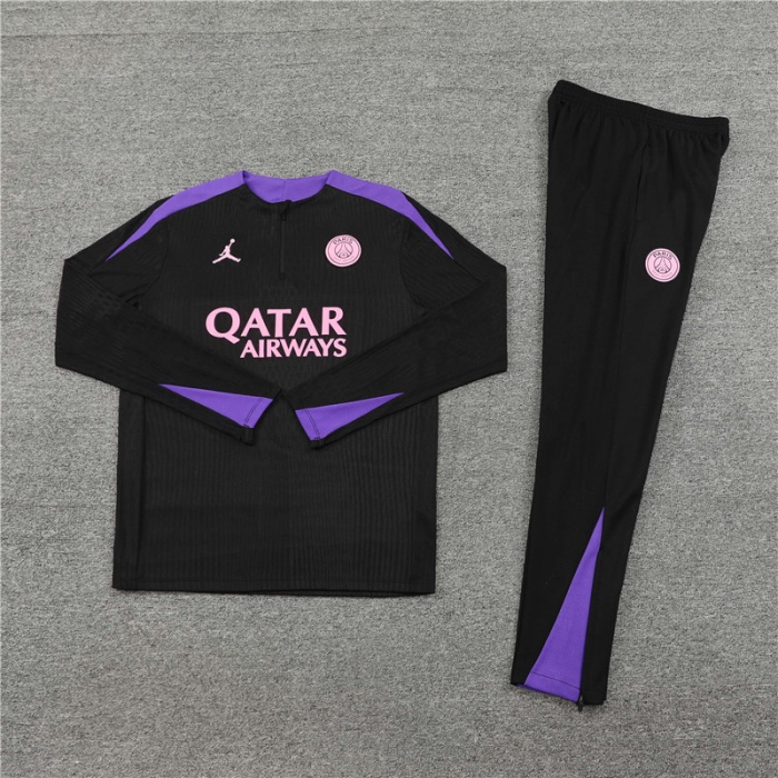 Paris St Germain 24/25 Tracksuit - Black/Purple