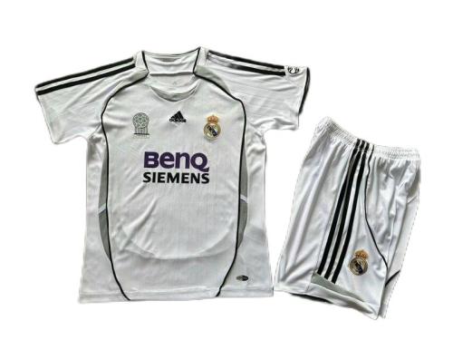 Kids-Real Madrid 06/07 Home Soccer Jersey