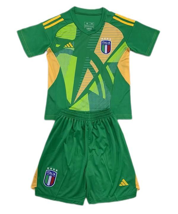 Kids-Italy 2024 Euro GK Green Soccer Jersey