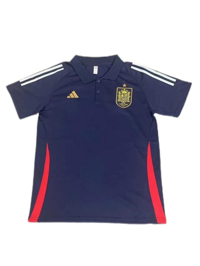 Spain 24/25 Navy Blue Polo Shirts