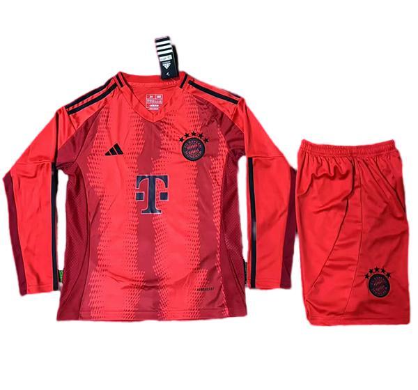 Kids-Bayern Munich 24/25 Home Long Soccer Jersey