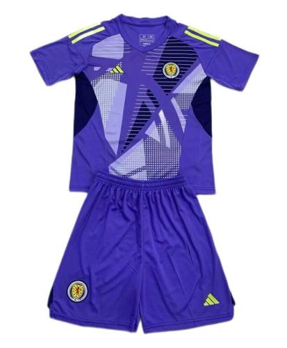 Kids-Scotland 2024 Euro GK Purple Soccer Jersey