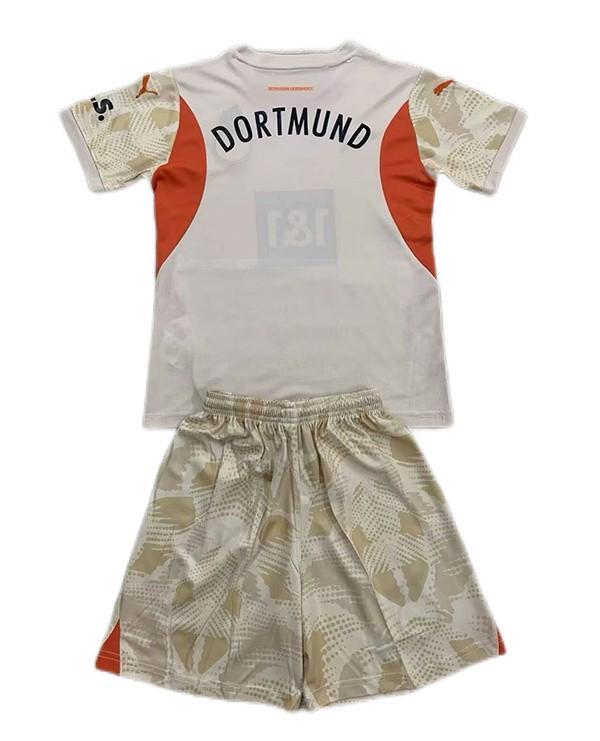 Kids-Dortmund 24/25 GK Light Beige Soccer Jersey