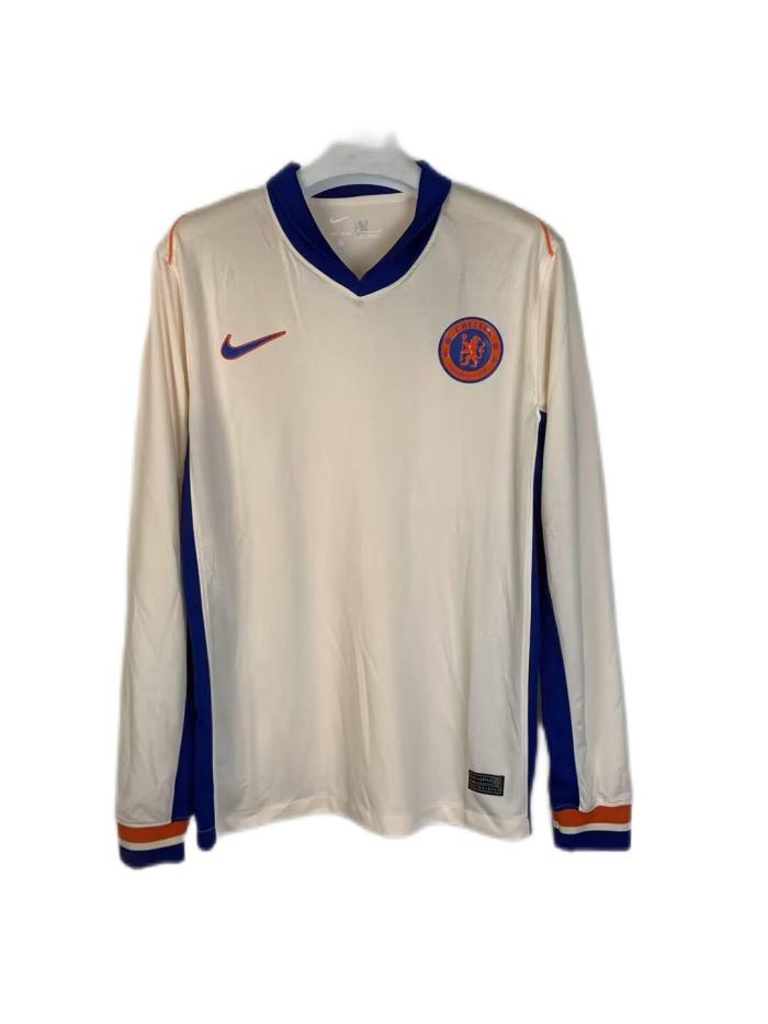 Chelsea 24/25 Away Light Beige Long Soccer Jersey