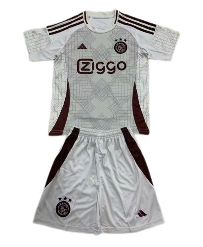 Kids-Ajax 24/25 Concept White/Grey Soccer Jersey
