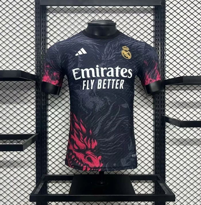 Real Madrid 24/25 Special Edition Black and Pink Player Jersey