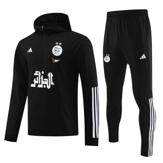 Algeria 23/24 Hoodie Tracksuit - Black