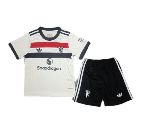 Kids-Manchester Utd 24/25 Third White Leaked Soccer Jersey