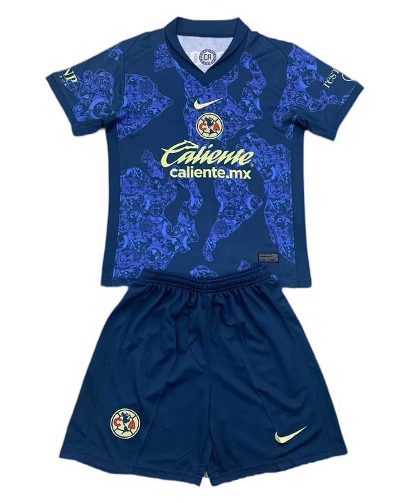 Kids-Club America 24/25 Away Dark Blue Leaked Soccer Jersey