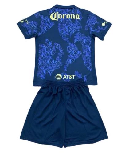 Kids-Club America 24/25 Away Dark Blue Leaked Soccer Jersey