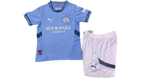 Kids-Manchester City 24/25 Home Soccer Jersey(Player)