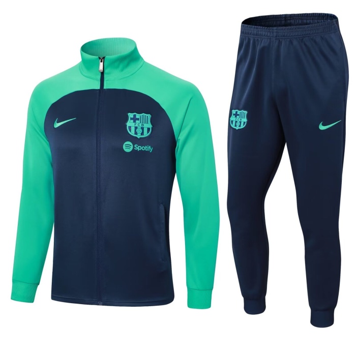 Barcelona 24/25 Tracksuit - Green/Navy Blue