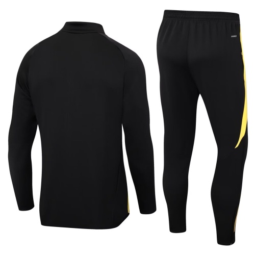 Real Madrid 24/25 Tracksuit - Black/Yellow