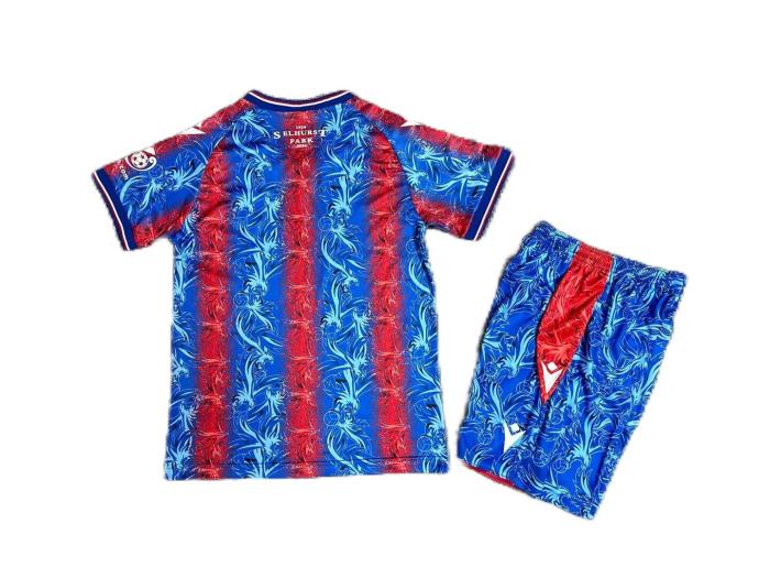 Kids-Crystal Palac 24/25 Home Soccer Jersey