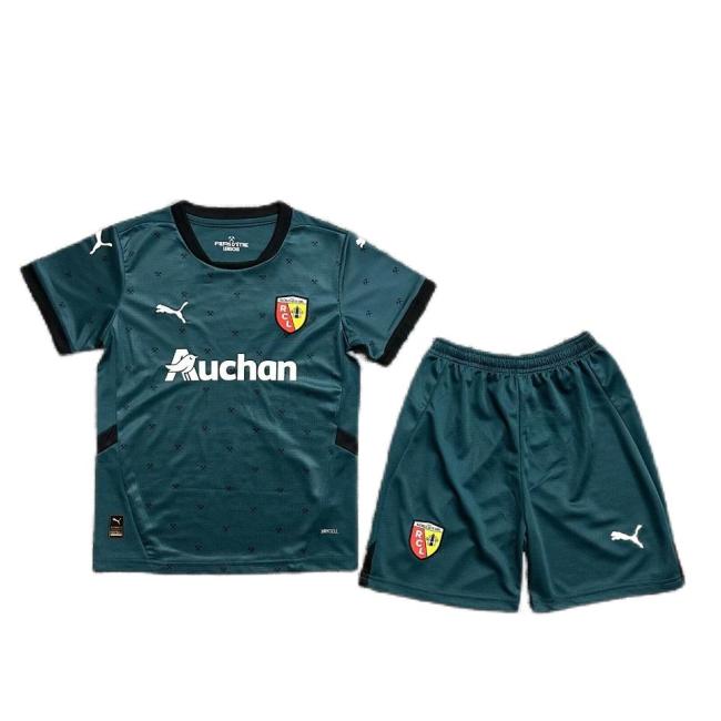Kids-RC Lens 24/25 Away Dark Green Soccer Jersey