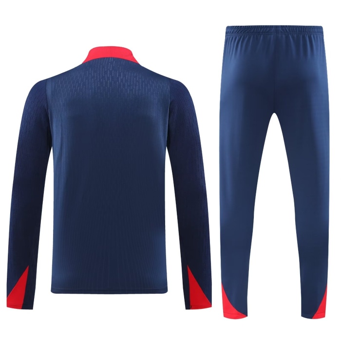 Barcelona 24/25 Tracksuit - Dark Blue/Red