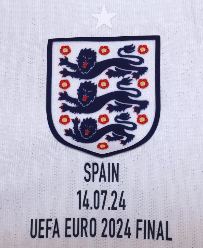 England 2024 Euro Cup Final Soccer Jersey