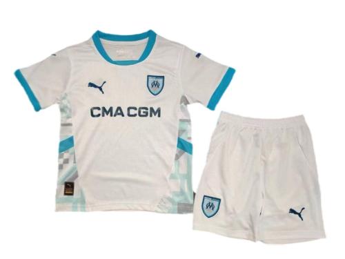 Kids-Marseilles 24/25 Home Soccer Jersey