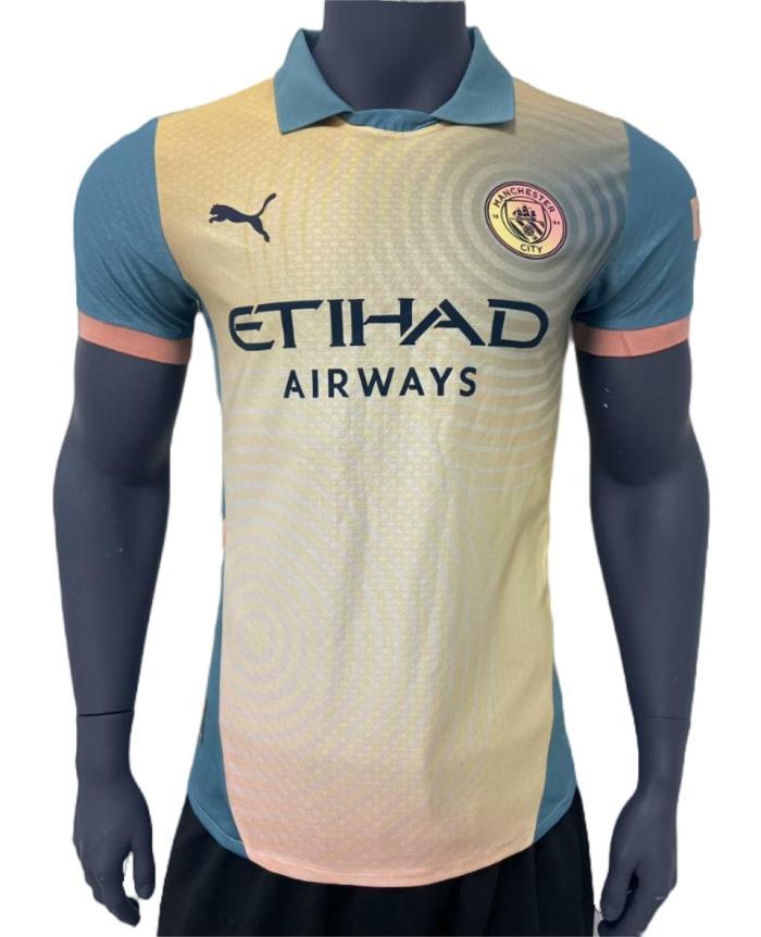 Man City 24/25 Special Light Yellow/Blue Jerseys(Player)