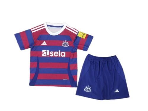 Kids-Newcastle 24/25 Away Blue/Red Leaked Jersey