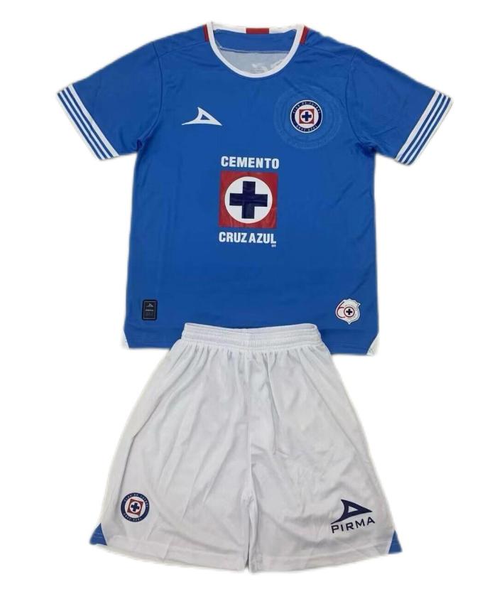 Kids-Cruz Azul 24/25 Home Soccer Jersey