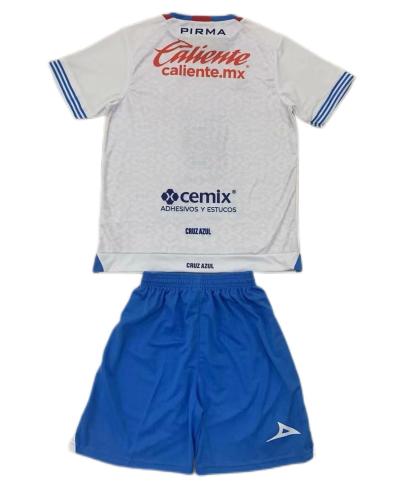Kids-Cruz Azul 24/25 Away White Soccer Jersey
